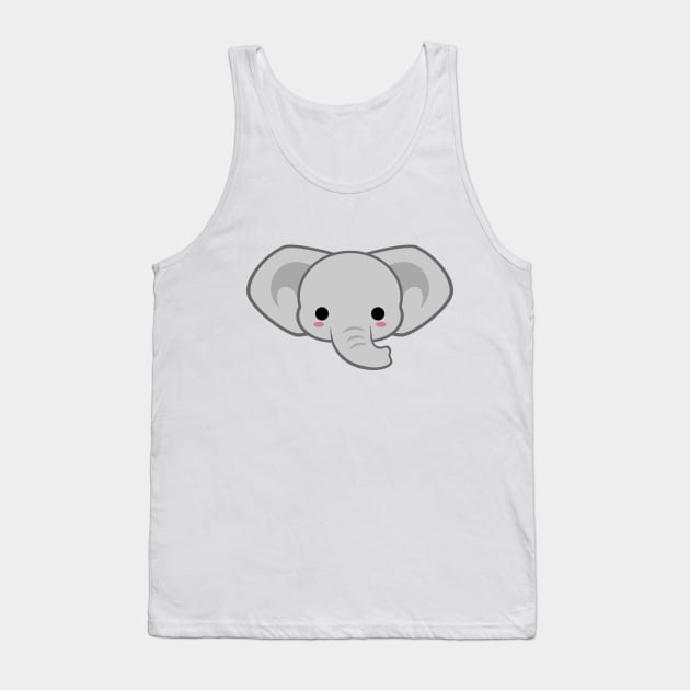 Cute Elephant Tank Top by alien3287